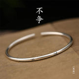 Chinese Style Solid Caulis Spaghetti Open Bracelet