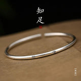 Chinese Style Solid Caulis Spaghetti Open Bracelet