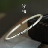 Chinese Style Solid Caulis Spaghetti Open Bracelet