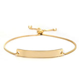 Personalized Women Bracelet, Box Chain Bar 6x40mm - Perfect for Girls