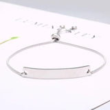 Personalized Women Bracelet, Box Chain Bar 6x40mm - Perfect for Girls