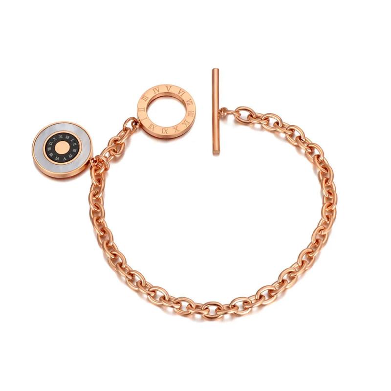 Bohemia Roman Numerals Circle Charm Bracelet B20077