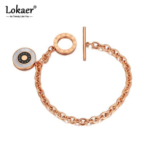 Bohemia Roman Numerals Circle Charm Bracelet B20077