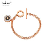 Bohemia Roman Numerals Circle Charm Bracelet B20077