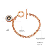 Bohemia Roman Numerals Circle Charm Bracelet B20077
