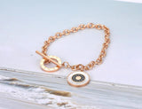 Bohemia Roman Numerals Circle Charm Bracelet B20077