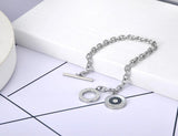 Bohemia Roman Numerals Circle Charm Bracelet B20077