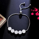 Vintage Micro Pave CZ Rose Adjustable Bracelet for Women BR229