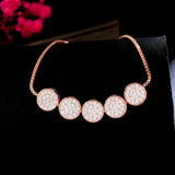 Vintage Micro Pave CZ Rose Adjustable Bracelet for Women BR229