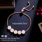 Vintage Micro Pave CZ Rose Adjustable Bracelet for Women BR229