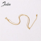 Stainless Steel Double Bracelet Snake Chain Jewelry