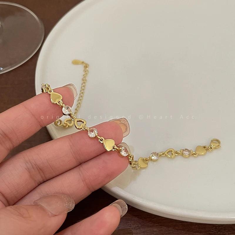 Zircon Crystal Chain Bracelet for Women