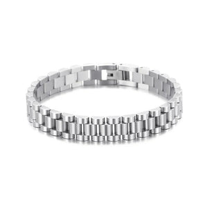10mm Golden Watch Chain Bracelet Stainless Steel Men's Charm