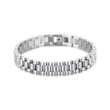 10mm Golden Watch Chain Bracelet Stainless Steel Men's Charm