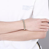 10mm Golden Watch Chain Bracelet Stainless Steel Men's Charm