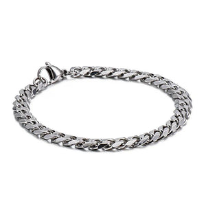 10mm Stainless Steel Cuban Chain Bracelet 16-24cm Armband Chunky Link Jewelry