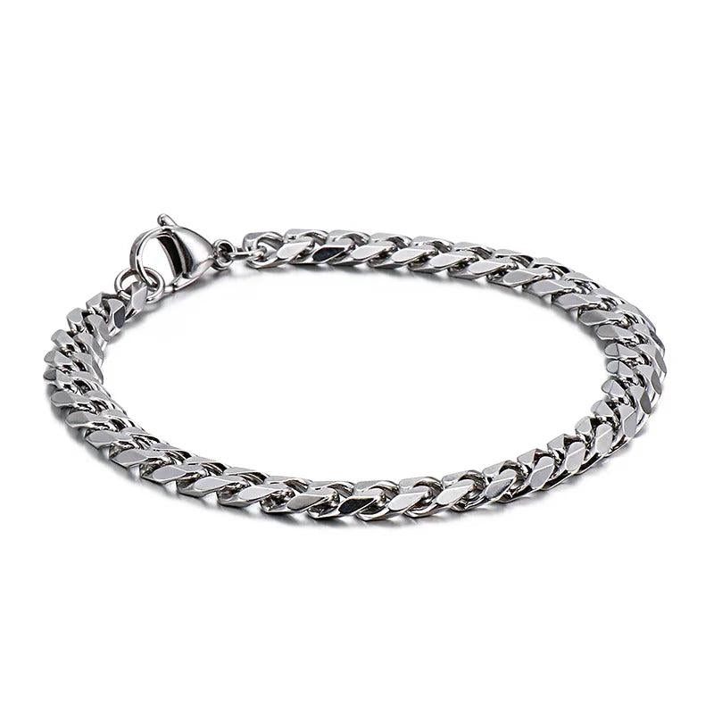 10mm Stainless Steel Cuban Chain Bracelet 16-24cm Armband Chunky Link Jewelry