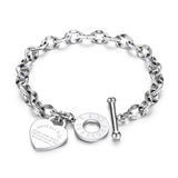 Heart-Shaped Proverbs Pendant Charm Bracelet For Women
