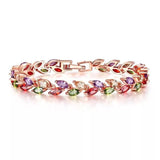 Rose Full CZ Multicolor Bracelets For Women - AAA+ Cubic Zircon