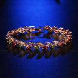 Rose Full CZ Multicolor Bracelets For Women - AAA+ Cubic Zircon