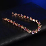 Rose Full CZ Multicolor Bracelets For Women - AAA+ Cubic Zircon