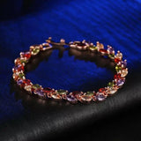 Rose Full CZ Multicolor Bracelets For Women - AAA+ Cubic Zircon