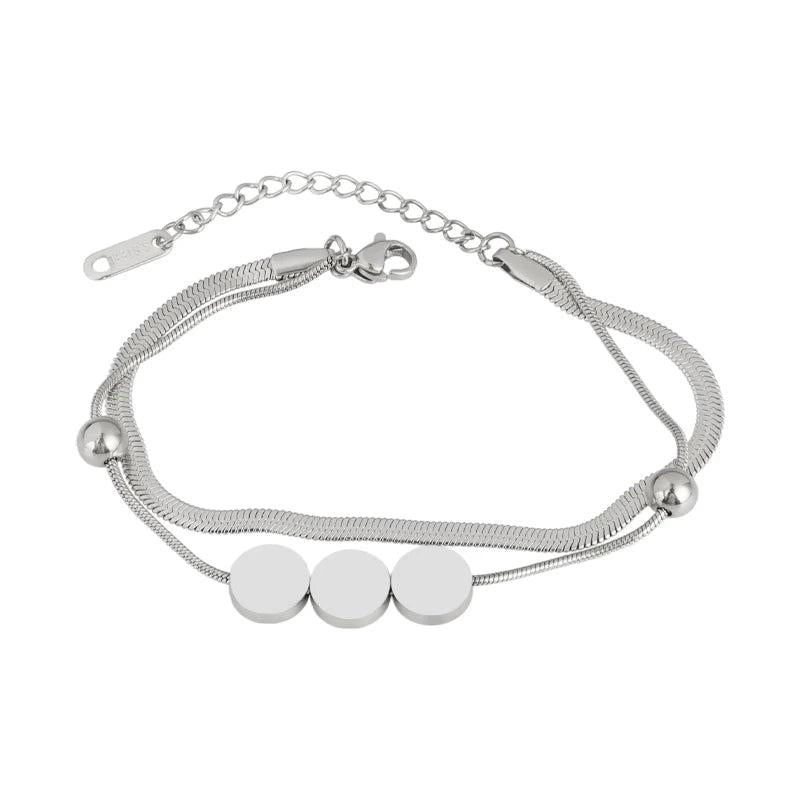 Heart Double Layer Charm Bracelet Jewelry