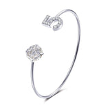 Letter Bracelet Bangle For Women cuff Adjustable Bracelets Jewelry Wrist Bangl