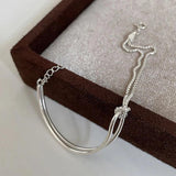 Eun Ho Minimalist Stamp Chain Bracelet Party Jewelry Geometric