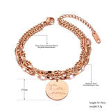 Boho Titanium Stainless Steel Charm Bracelet BB20153