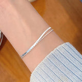 Silver Snake Chain Bracelets For Women Multilayer Chains Jewelry