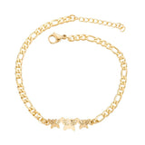 Butterfly Bracelet Stainless Steel Cuban Chain Adjustable