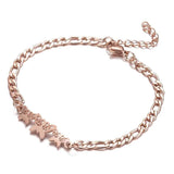 Butterfly Bracelet Stainless Steel Cuban Chain Adjustable