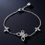 Sparkling Butterfly CZ Chain Link Bracelet & Bangles Women