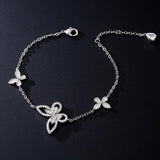 Sparkling Butterfly CZ Chain Link Bracelet & Bangles Women