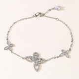 Sparkling Butterfly CZ Chain Link Bracelet & Bangles Women