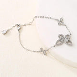 Sparkling Butterfly CZ Chain Link Bracelet & Bangles Women