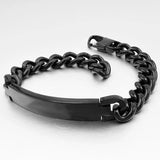 Stainless Steel Link Chain ID Bracelet Punk Cuff