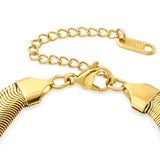 Stainless Steel Snake Chain Bracelet Wide Chain Bangles