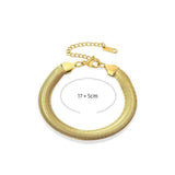 Stainless Steel Snake Chain Bracelet Wide Chain Bangles