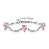 Multicolor CZ Drop Shape Bracelet for Women Wedding Jewelry UB0247