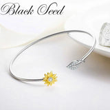 Sunflower Bracelet for Women Hand Bangles Girls Gift BY002