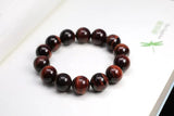 Natural Red Tiger Eye Bracelet 6-12mm Round Gemstone Beads