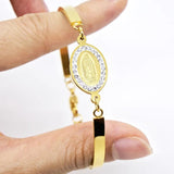 Crystal Buddha Bangle Bracelet Cuff
