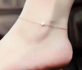 Rose Zircon Crystal Bracelet Charms 316L Stainless Steel Jewelry Woman Chain