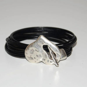 Bohemian Heart-shaped Leather Bracelet Vintage Couple Vacation Jewelry
