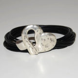 Bohemian Heart-shaped Leather Bracelet Vintage Couple Vacation Jewelry