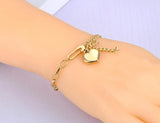 Heart Charm Bracelet Titanium Stainless Steel Bohemia Party Chain Link JB21098