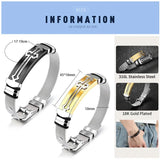 Men's Adjustable Cross Steel Mesh Chain Bracelet