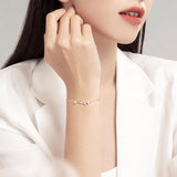 925 Silver Flying Bird Crystal Bracelet for Women Girl